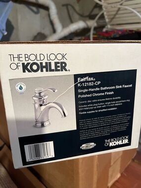 Unopened Kohler Fairfax Single-Handle Bathroom Faucet in Polished Chrome
